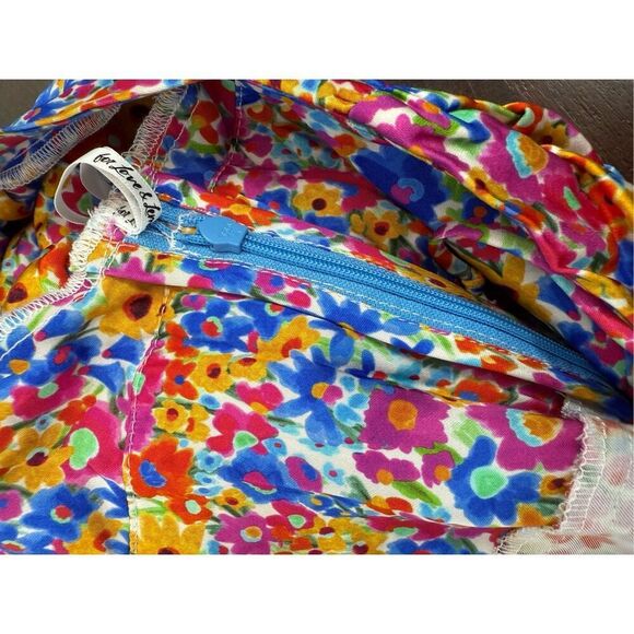 NWT For Love & Lemons Sasha Mini Dress Blue Dizzy Floral - Picture 9 of 14